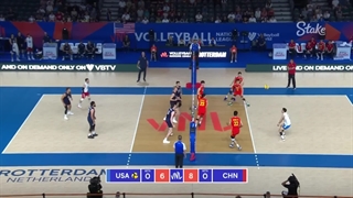 خلاصه بازی آمریکا (۳) - (۰) چین در رقابتهای لیگ ملتهای والیبال ۲۰۲۳