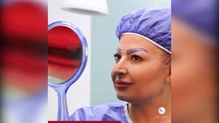 حضور خانم عسگریان همسر شهروز ابراهیمی در کلینیک هلیا + نتیجه کاشت ابرو