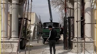 نمای مراحل نصب ستون وسرستون رومی