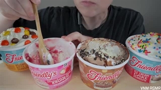 ASMR Ice Cream Sundaes *Chocolate Cake, Ice Cream Cake, Peanut Butter Cup, Strawberry Cheesecake
