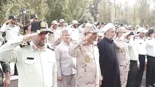 فیلم تشییع چهار شهید حادثه تروریستی پلیس راهور در خاش