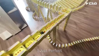 کلیپ جالب دومینو با هزاران قوطی کبریت