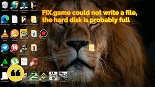 How to fix "could not write a file the hard drive is probably full"