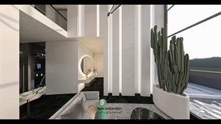 طراحی داخلی ویلا دوبلکس + نمای 360 درجه