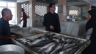 بازدید شهردار و رئیس شورا از پروژه بازار ماهی فروشان قشم
